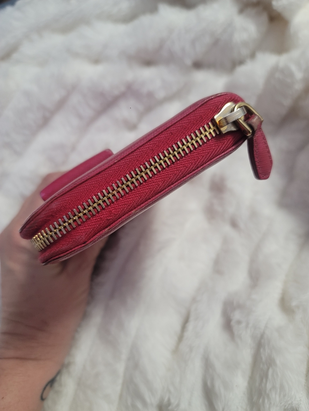 PRADA Ribbon Round Zipper Long Wallet Authentic - Picture 4 of 8